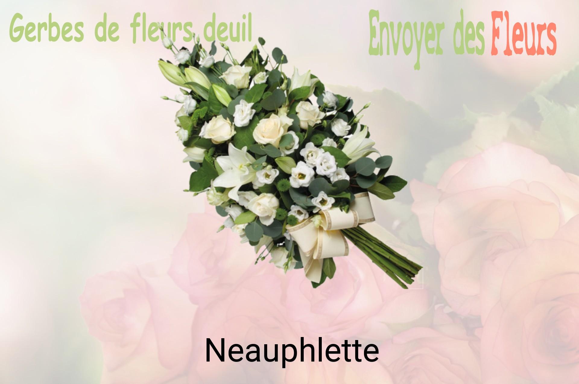 Gerbe de fleurs de deuil livrée à Neauphlette